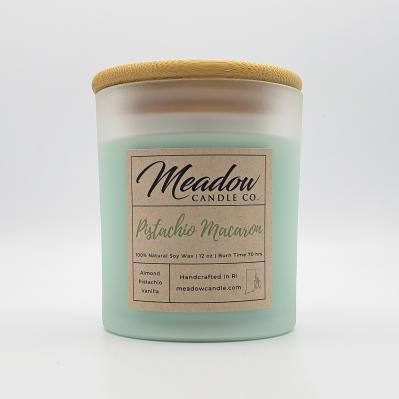 Meadow Candle Co. Pistachio Macaron Soy Candle 12 oz.