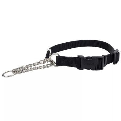 Coastal Adjustable Check Training Collar With Buckle Small 11-15 in. Black