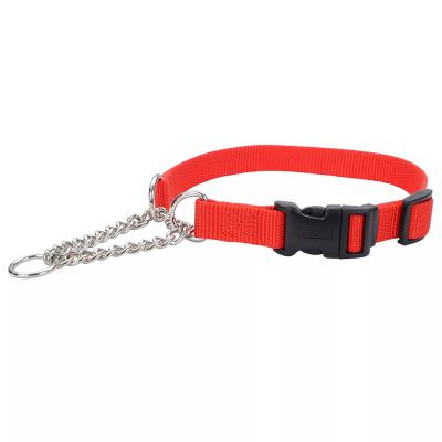 Coastal Adjustable Check Training Collar With Buckle Small 11-15 in. Red