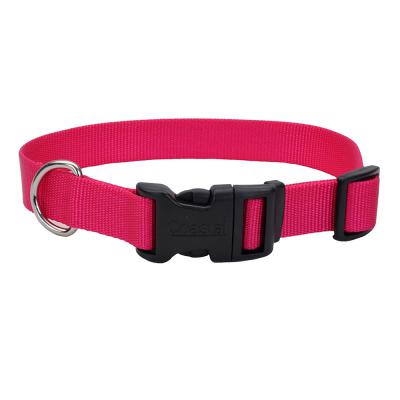 Coastal Adjustable Dog Collar with Plastic Buckle Pink Flamingo Small 5/8 in. x 10-14 in.