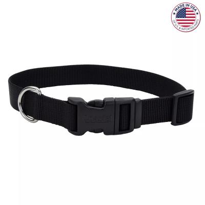 Coastal Adjustable Nylon Dog Collar With Plastic Buckle Black