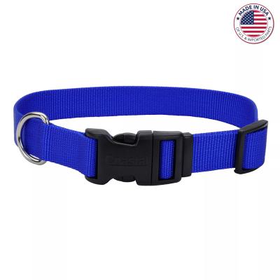 Coastal Adjustable Nylon Dog Collar With Plastic Buckle Blue