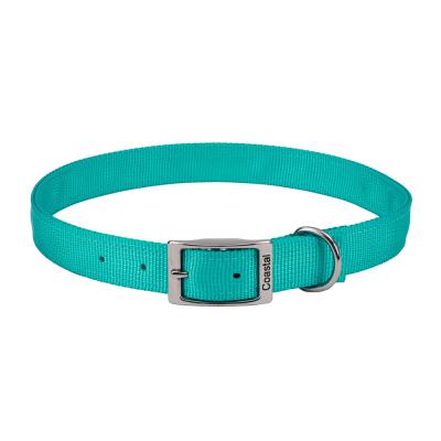 Coastal Double-Ply Dog Collar Teal Medium 1 in. x 20 in.