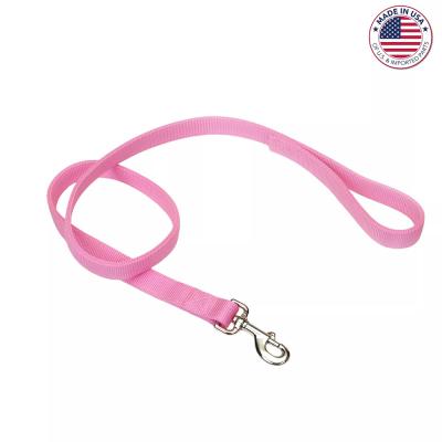 Coastal Double Ply Nylon Dog Leash 1 In. x 4 Ft. Bright Pink