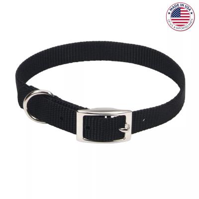 Coastal Single Ply Nylon Dog Collar Black