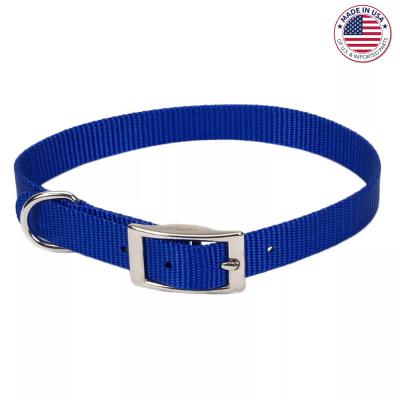 Coastal Single Ply Nylon Dog Collar Blue