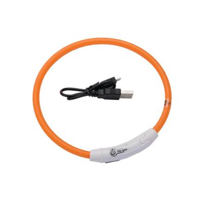 Coastal USB Light Up Neck Ring For Dogs Orange 24 in.