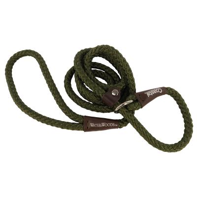 Coastal Water & Woods Braided Rope Dog Slip Leash Green 1/2 in. x 6 ft.