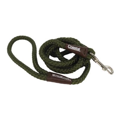 Coastal Water & Woods Braided Rope Snap Dog Leash Green 1/2 in. x 6 ft.