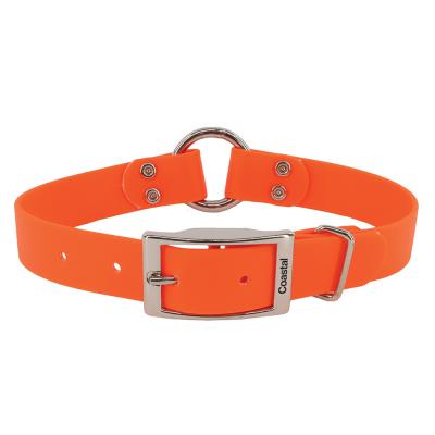 Coastal Water & Woods Waterproof Hound Dog Collar with Center Ring Orange Medium - 1 in. x 18 in.