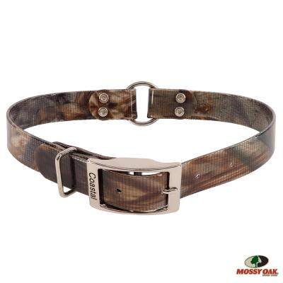 Coastal Water & Woods Waterproof Hound Dog Collar with Center Ring Shadow Grass Blades Medium - 1 in. x 18 in.