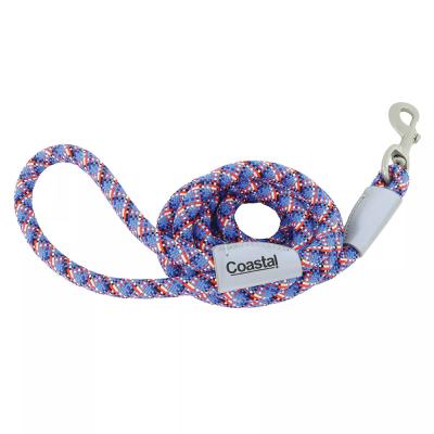 Coastal Pro Active Woven Reflective Rope Leash Cobalt Crossed 1 in. x 6 ft.