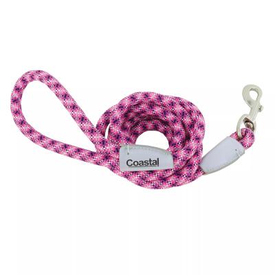 Coastal Pro Active Woven Reflective Rope Leash Pixel Pink 1 in. x 6 ft.