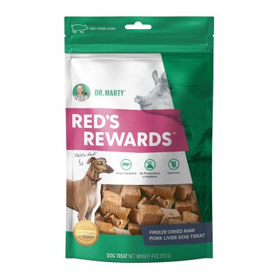 Dr. Marty Red's Rewards Freeze-Dried Raw Pork Liver Dog Treat 4 oz.