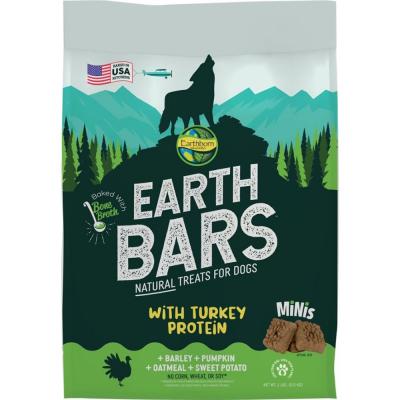 Earthborn Holistic Mini Earth Bars Turkey Dog Treats 10 oz.