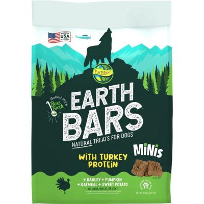 Earthborn Holistic Mini Earth Bars Turkey Dog Treats 2 lb.