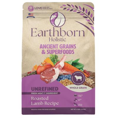 Earthborn Unrefined Roasted Lamb With Ancient Grains & Superfoods Dry Dog Food 4 lb.