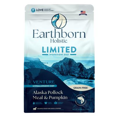 Earthborn Holistic Venture Alaskan Pollock Meal & Pumpkin LID Grain Free Dog Food 25 lb.