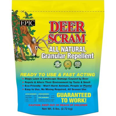 EPIC Deer Scram All Natural Granular Repellent All Natural Animal People and Pet Safe Granule 6 lb.