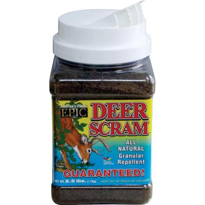 EPIC Deer Scram All Natural Granular Repellent All Natural Animal People and Pet Safe Granule Repellents 2.5 lb.