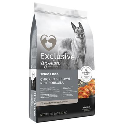 Exclusive Senior Chicken & Brown Rice 30 lb.