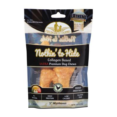 Fieldcrest Farms Nothin' To Hide Ultra Wishbone Dog Treat Chicken 5 in. 2 pk