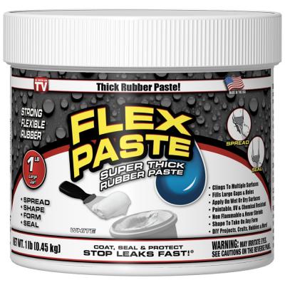 Flex Seal Flex Paste Rubberized Adhesive White 1 lb.