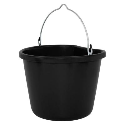 FortiFlex Economy Flat Back Bucket Black 20 qt.