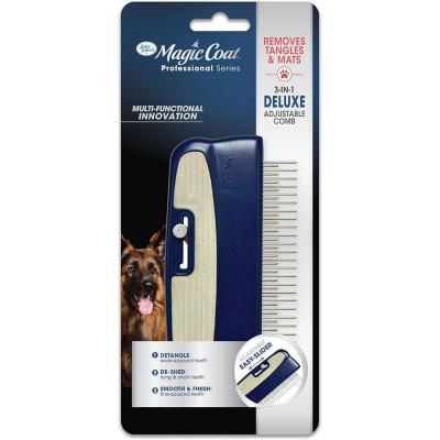 Four Paws Magic Coat Professional Series 3-in-1 Deluxe Adjustable Dog Comb