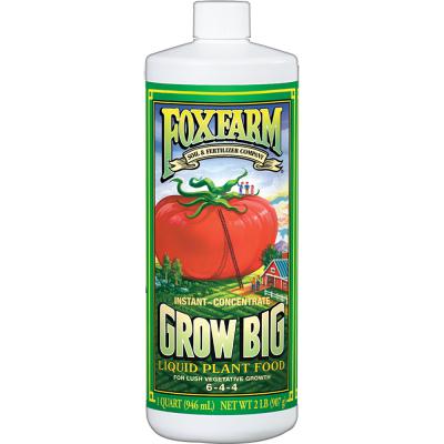 FOX FARM GROW BIG LIQUID PLANT FOOD CONC qt. - - Arriving soon!