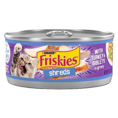 Friskies Shreds With Turkey & Giblets In Gravy Wet Cat Food 5.5 oz.