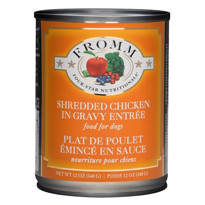 Fromm Four-Star Shredded Chicken In Gravy Entree Dog Food 12.2 oz.