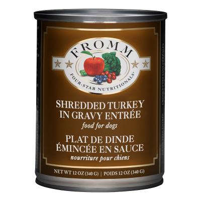 Fromm Four-Star Shredded Turkey In Gravy Entree Dog Food 12.2 oz.