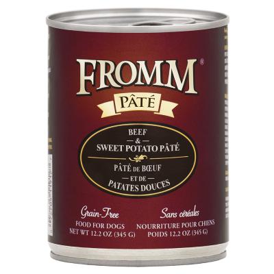 Fromm Beef & Sweet Potato Pate Grain Free Dog Food 12.2 oz.