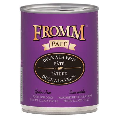 Fromm Duck A La Veg Pate Grain Free Dog Food 12.2 oz.