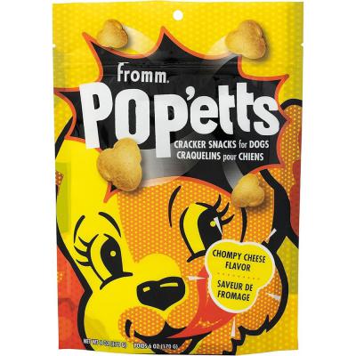 Fromm Pop'etts Chompy Cheese Cracker Dog Snacks Premium Dog Treats Cheese Recipe 6 oz.