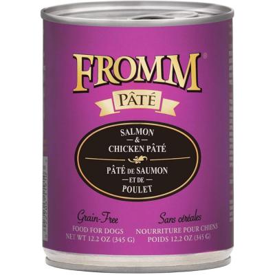 Fromm Salmon & Chicken Pate Dog Food Premium Wet Dog Food Salmon Recipe 12.2 oz.