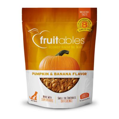 Fruitables Crunchy Baked Dog Treats Display Pumpkin & Banana 12 oz.