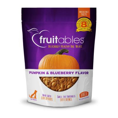 Fruitables Crunchy Baked Dog Treats Display Pumpkin & Blueberry 12 oz.