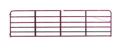 16 ft. x 50 in. Red 6-Bar Tube Gate