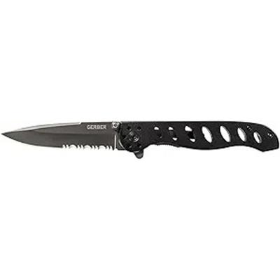 Gerber Gear EVO Knife Serrated Edge Titanium Coated Black