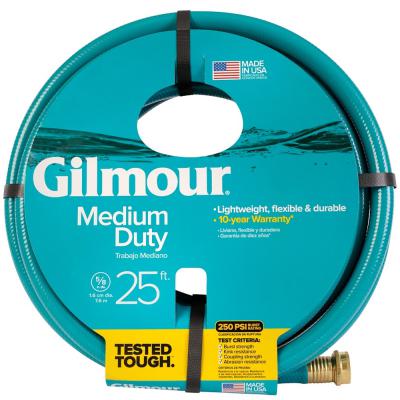 Gilmour Medium Duty Hose 5/8 in. 25 ft. L Coupling Vinyl Blue