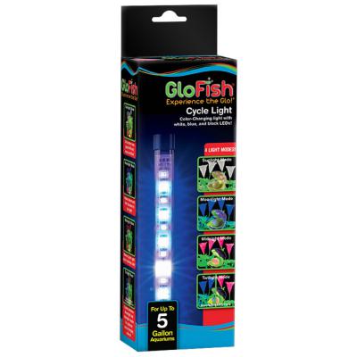 GloFish LED Cycle Light with 4 Light Modes Black 8 in. 5 gal