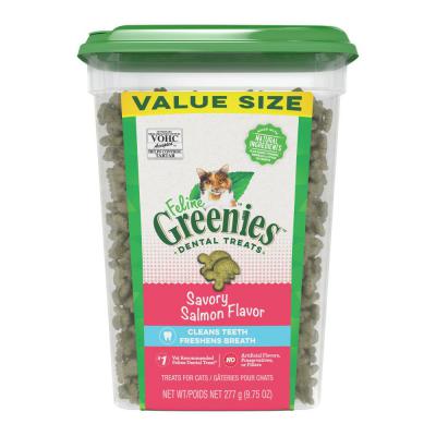 Greenies Feline Adult Cat Dental Treats Savory Salmon 9.75 oz.