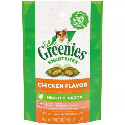 Greenies Smartbites Healthy Indoor Chicken Flavor Cat Treats 2.1 oz.