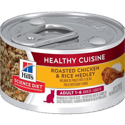 Hill's Science Diet Adult Healthy Cuisine Roasted Chicken & Rice Medley Cat Food 2.8 oz.