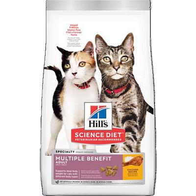 Hill's Science Diet Adult Multiple Benefit Chicken Recipe Cat Food 7 lb.