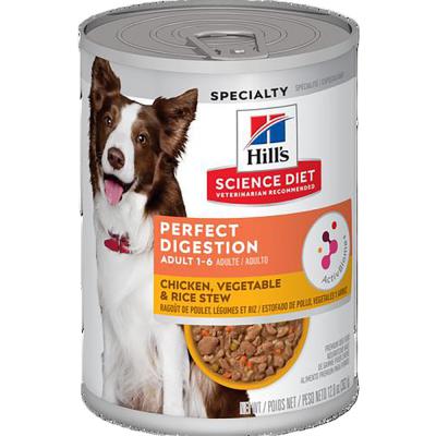 Hill's Science Diet Adult Perfect Digestion Chicken Vegetable & Rice Stew Dog Food 12.8 oz.