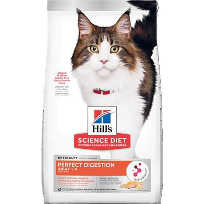 Hill's Science Diet Adult Perfect Digestion Salmon Brown Rice And Whole Oats Recipe Cat Food 3.5 lb.