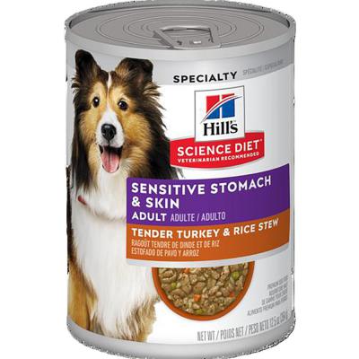 Hill's Science Diet Adult Sensitive Stomach & Skin Tender Turkey & Rice Stew Dog Food 12.5 oz.